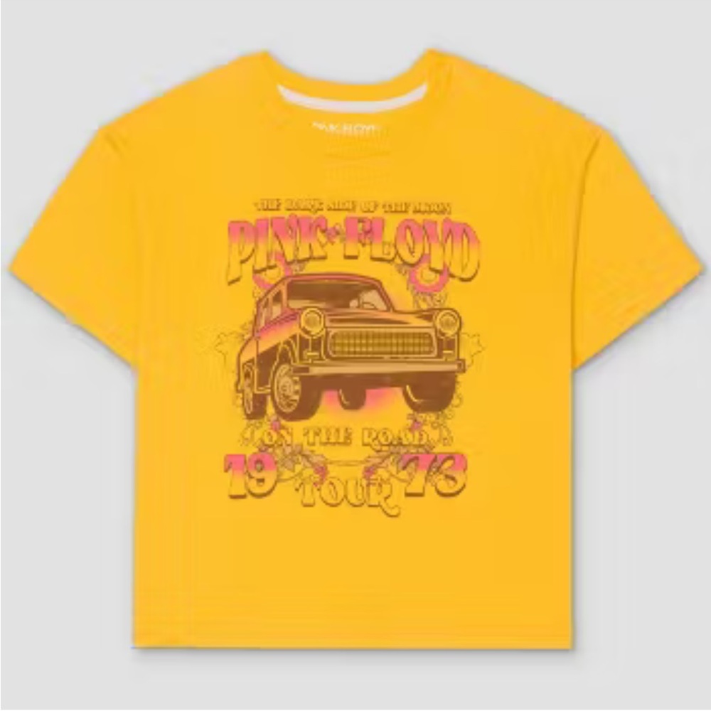 Pink Floyd Yellow Graphic Kids T-Shirt
